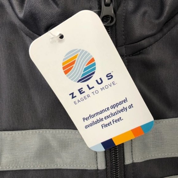Zelus Track Athletic Zippered Grey Men’s Jacket size Large NWT - Picture 7 of 11